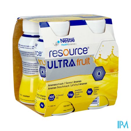 Resource Ultra Fruit Ananassmaak 4x200ml