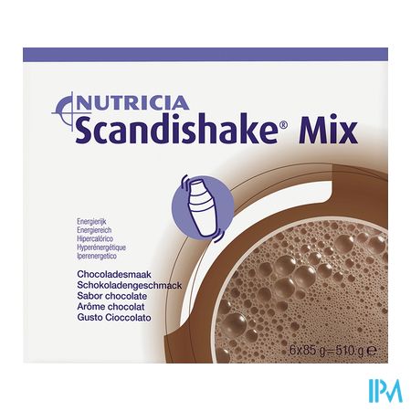 Scandishake Mix Chocola Nf Zakje 6x85g 2