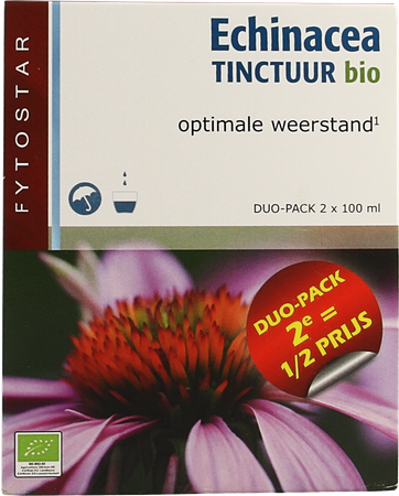 Fytostar Echinacea Tinctuur Bio Duo2x100ml 2e -50% 2