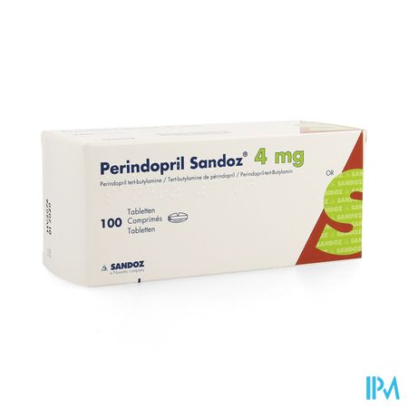 Perindopril Sandoz 4mg Impexeco Comp 100 X 4mg Pip