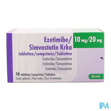 Ezetimibe Simvastatin Krka 10mg/20mg Comp 98 1