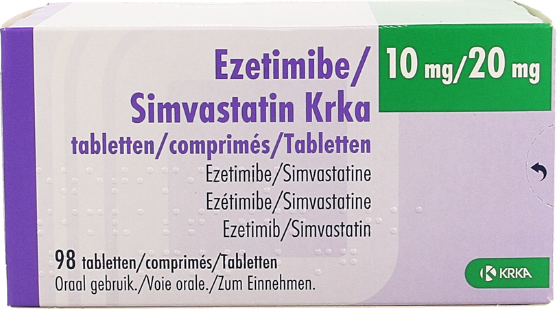 Ezetimibe Simvastatin Krka 10mg/20mg Comp 98 1