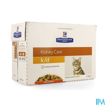 Hills Prescrip.diet Feline Kd Maaltijdzakje 12x85g