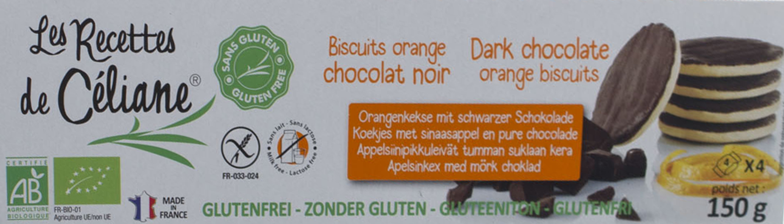 Celiane Zw. Choco Sinaaskoek Bio 150g 4652 Revogan 1