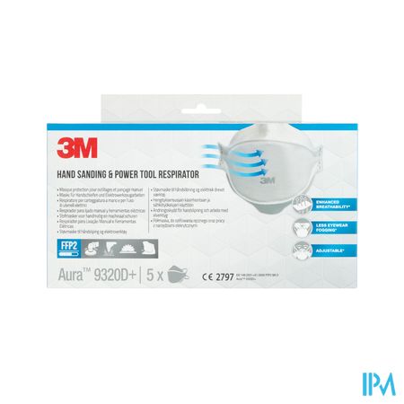 3m Aura Stofmasker Ffp2 9320d+ Pack 5