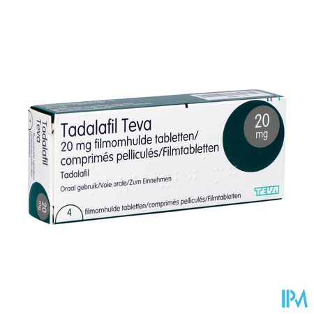 Tadalafil Teva Filmomh Tabl 4 X 20,0mg 1