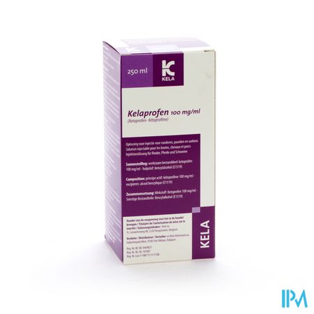Kelaprofen 100mg/ml Opl Inj Rund Paard Vark. 250ml