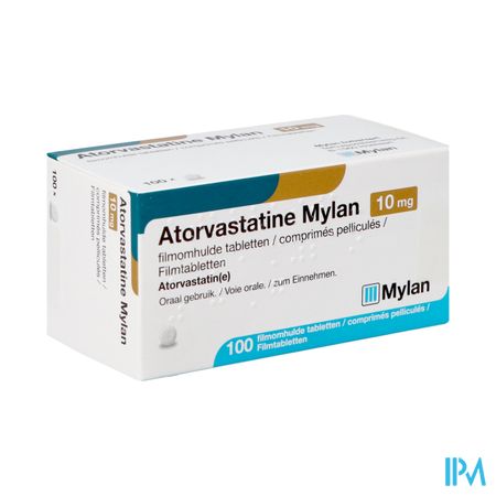 Atorvastatine Viatris 10mg Filmomh Tabl 100 Bls