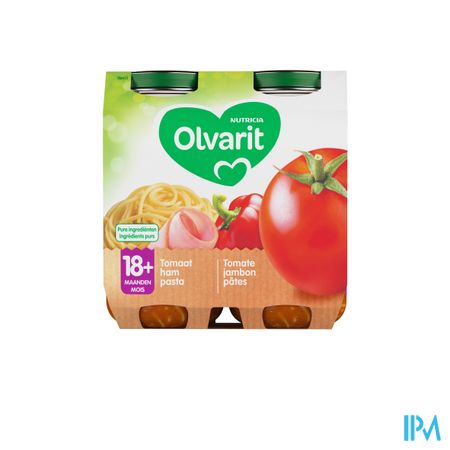 Olvarit Macaroni Tomaat Ham 2x250g 18m03