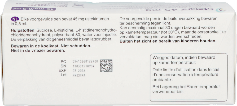 Stelara 45mg Opl Inj Voorgevulde Pen 1 3