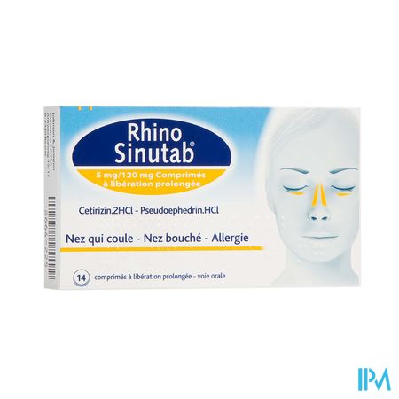 Rhinosinutab 120mg/5mg Liberation Prolonge 14