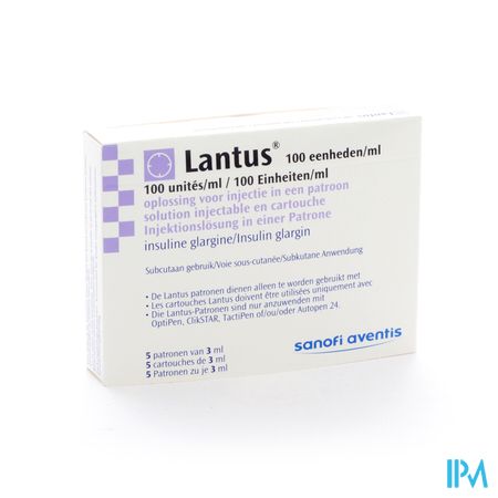Lantus Cartouche Patroon 5x300 U/3ml 1