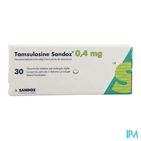 Tamsulosine Sandoz 0,4mg Verl.afg. Filmomh Tabl 30 1