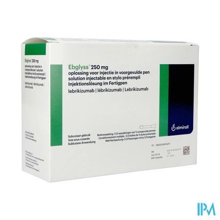 Ebglyss 250mg Opl Inj Voorgevulde Pen 3x2ml