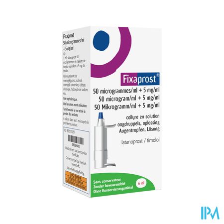 Fixaprost 50mcg/ml+5mg/ml Oogdruppels Opl 6ml