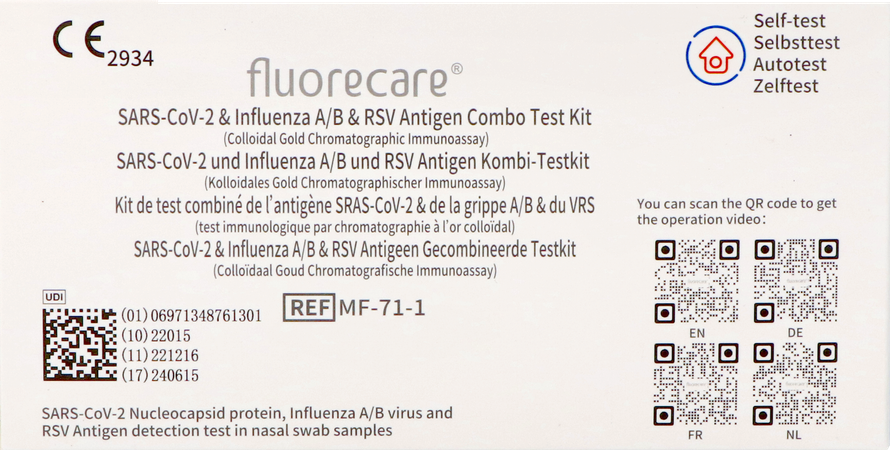 Fluorecare Combi Cov-grippe A/b-vrs Autotest Osms 1