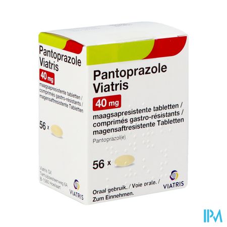 Pantoprazole Viatris 40mg Comp Gastro Resist 56