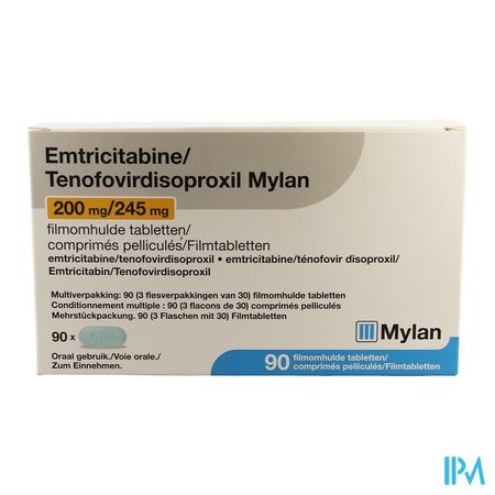 Emtricitab.tenofov.200/245 Mylan Film.tabl 90 Fl 1