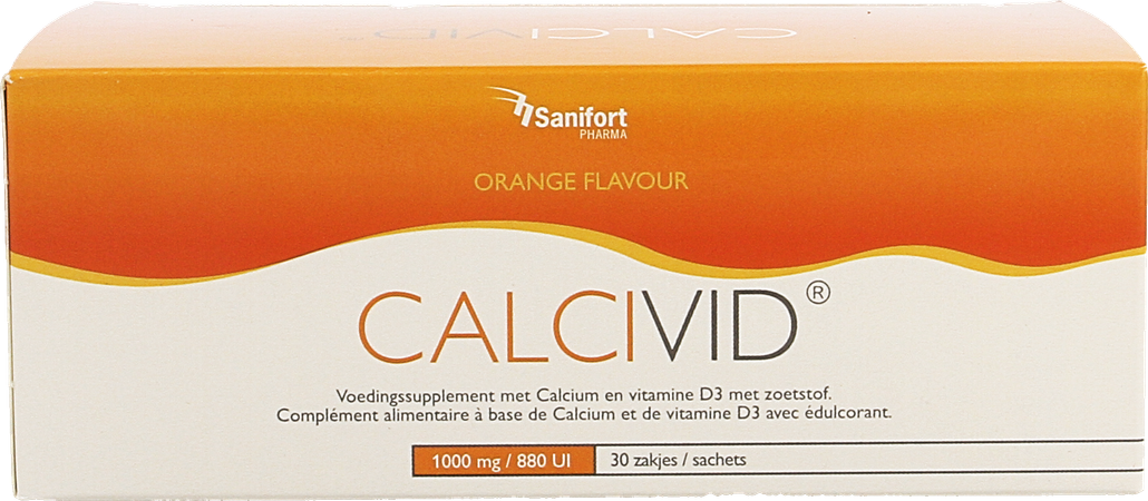 Calcivid 1000mg/880ie Orange Sach 30 2