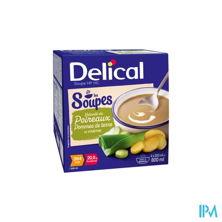 Delical Soupe Veloute Poireaux Pdt & Creme 4x200ml