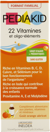 Pediakid 22 Vitamines Oligo Element. Sol Buv 250ml 1