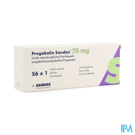 Pregabaline Sandoz 75mg Harde Caps 56