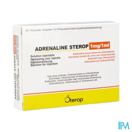 Adrenaline Hcl Sterop 1mg/ml Opl Inj Amp 5