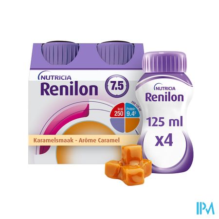 Renilon 7.5 Karamel Fles 4x125ml 177026 Nf