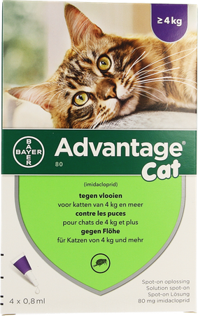 Advantage 80 Katten >4kg 4x0,8ml 2