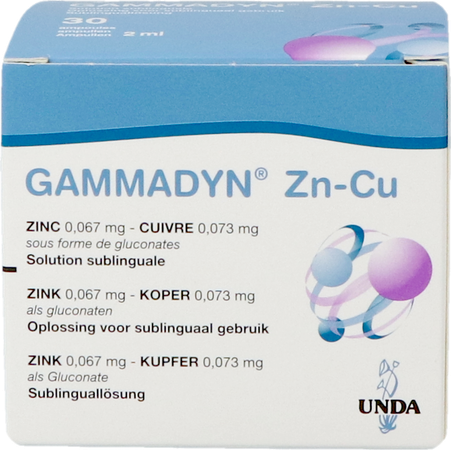Gammadyn Amp 30 X 2ml Zn-cu Unda 1