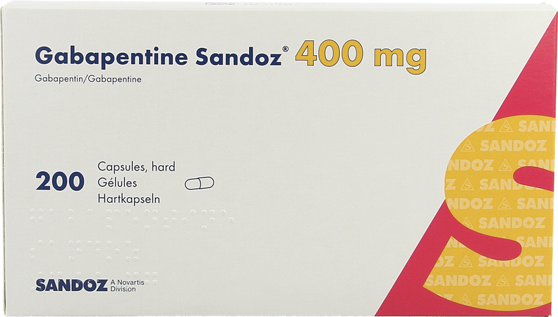 Gabapentine 400mg Sandoz Caps 200 X 400mg 3