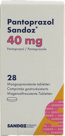 Pantoprazol 40mg Sandoz Maagsapresis. Tabl 28 Hdpe 3