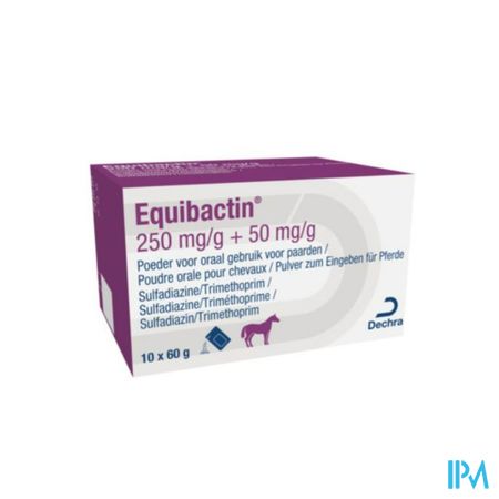 Equibactin Or.pdr Paard 250mg/g+50mg/g Zakje10x60g