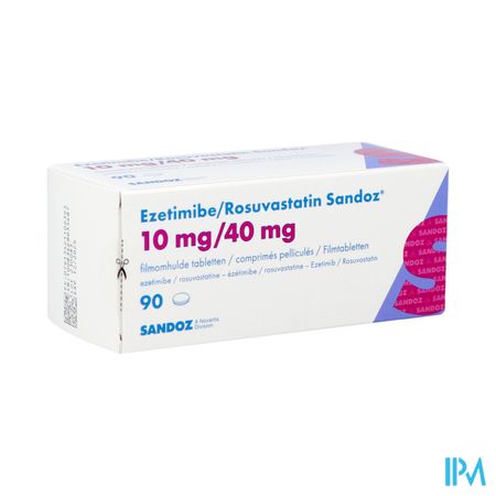 Ezetimibe/rosuvastatin Sandoz 10mg/40mg Tabl 90