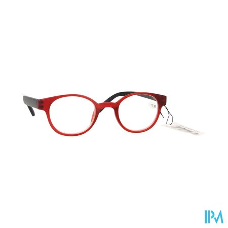 Pharmaglasses Leesbril Round +3.50 Red/black