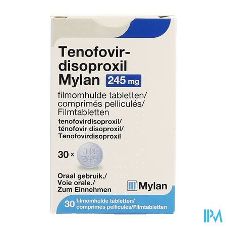 Tenofovir Disoproxil Viatris 245mg Comp Pell 30 1