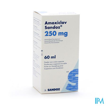 Amoxiclav Sandoz 250mg/5ml Pd Susp 60ml
