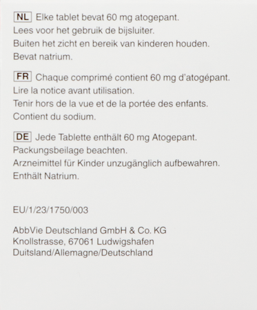 Aquipta 60mg Tabl 28 3