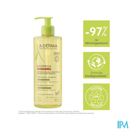 Aderma Exomega Control Emolierende Wasolie 500ml 13