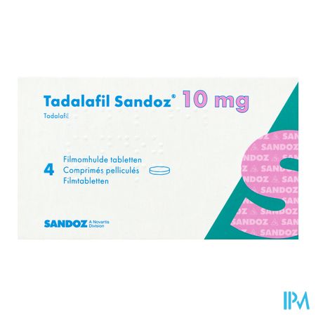 Tadalafil Sandoz 10,0mg Filmomh Tabl 4 X 10,0mg 2
