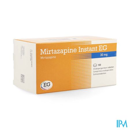 Mirtazapine EG Instant 30 Mg Comp Orodisp 100