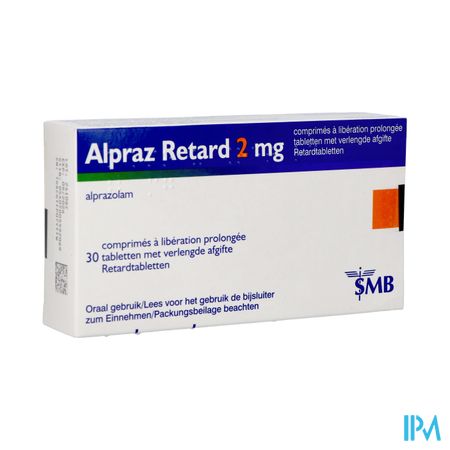 Alpraz Retard 2mg Tabl Verlengde Afgite 30