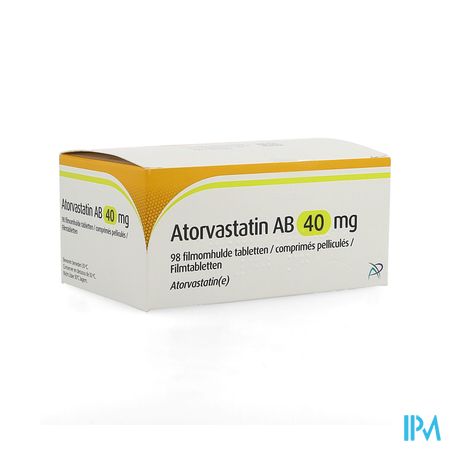 Atorvastatin Ab 40mg Film.tabl 98 Pvc/pe/pvdc/alu