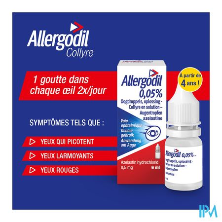 Allergodil Collyre Fl 6ml 15