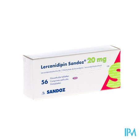 Lercanidipin Sandoz 20mg Comp 56 X 20mg