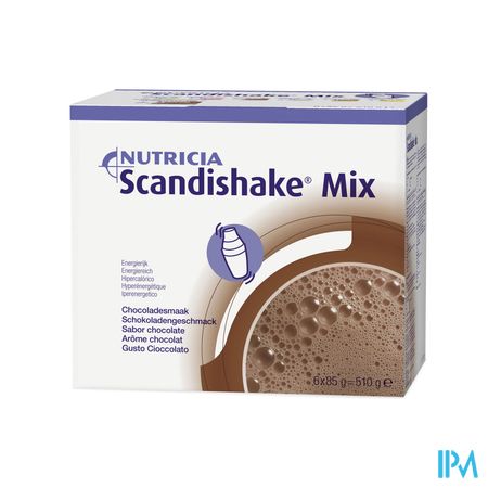 Scandishake Mix Chocola Nf Zakje 6x85g 1