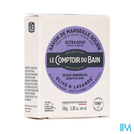 Le Comptoir Du Bain Marseille Zeep Olijf&lav. 100g