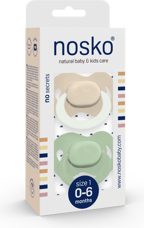 Nosko Fopspeen 0-6 M Ivory Glow Dark + Mint 1