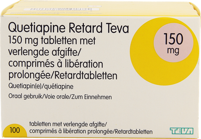 Quetiapine Retard Teva 150mg Verl.afgifte Comp 100 3