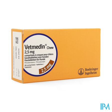 Vetmedin Chew 2,5mg Kauwtabl Hond 50x2,5mg